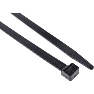 RS PRO Cable Tie Non-Releasable Black Polyamide 66 610 mm Length x 9 mm Width 811-1672