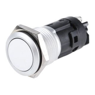EAO 82 Series Push Button Switch Momentary Panel Mount 16 mm Cutout SPDT IP65 IP67 240 V AC 82-4552.1000