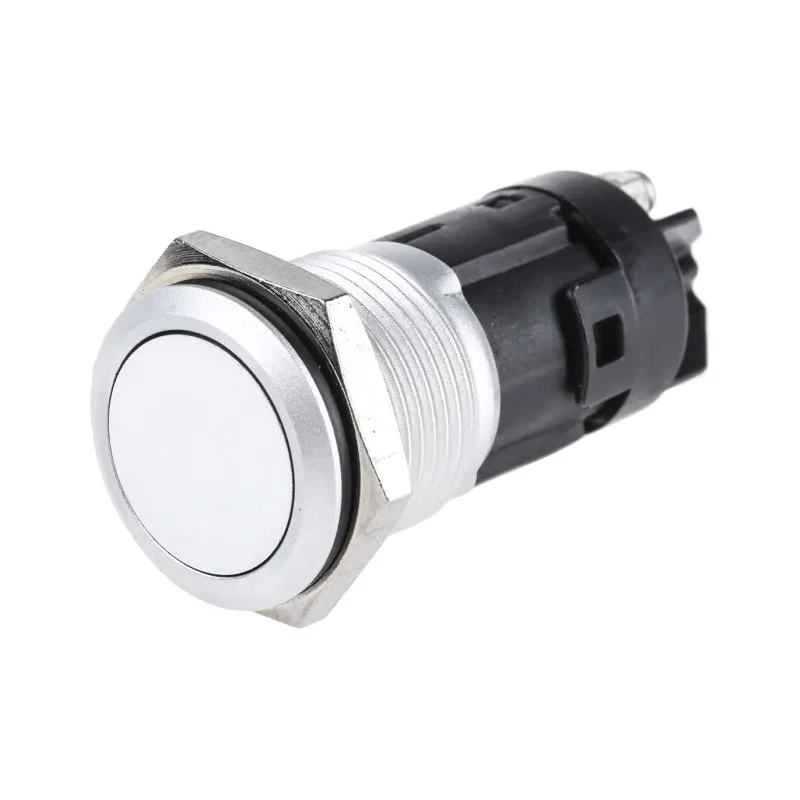 EAO 82 Series Push Button Switch Momentary Panel Mount 16 mm Cutout SPDT IP65 IP67 240 V AC 82-4552.1000