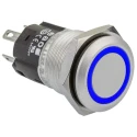 EAO Illuminated Push Button Switch Panel Mount 16 mm Cutout SPDT Blue LED IP65 IP67 240V 82-4551.1126