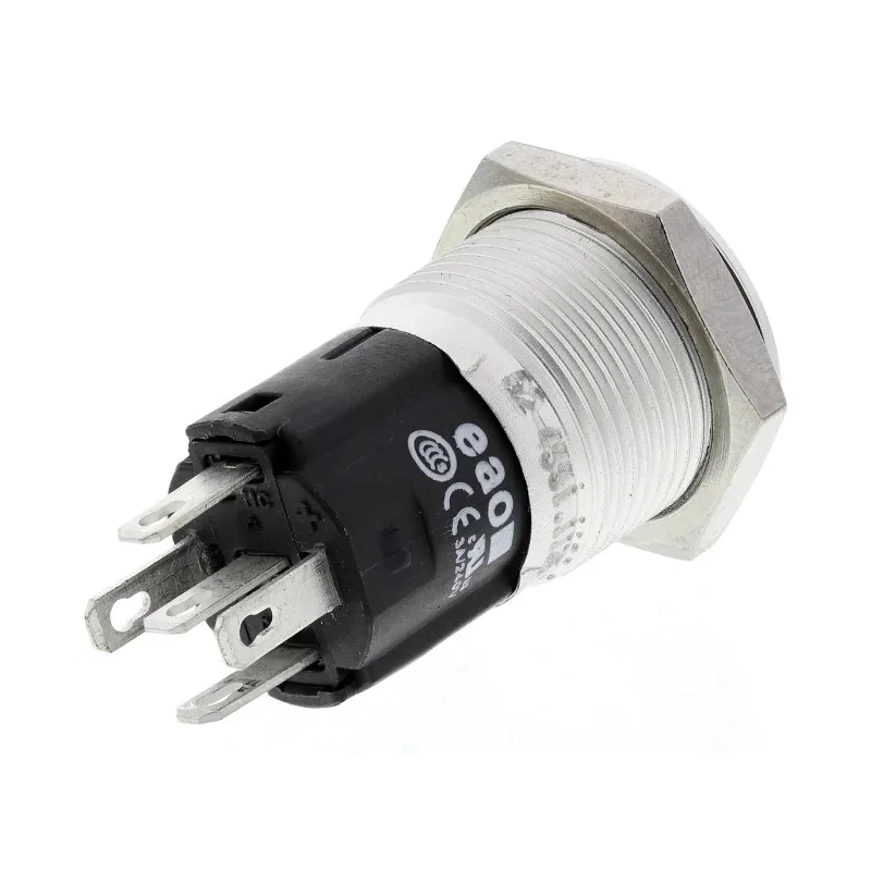EAO Illuminated Push Button Switch Panel Mount 16 mm Cutout SPDT Blue LED IP65 IP67 240V 82-4551.1126
