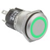 EAO Illuminated Push Button Switch Panel Mount Momentary SPDT Green LED 16 mm Cutout IP65 IP67 240 V dc 82-4551.1136
