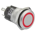 EAO 82 Series Illuminated Momentary Push Button Switch Panel Mount 16 mm Cutout SPDT Red LED IP65 IP67 240V 82-4551.1114