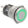 EAO 82 Series Illuminated Momentary Push Button Switch, Panel Mount, 16 mm Cutout, SPDT, Green LED, IP65/IP67 82-4551.1133
