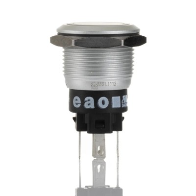 EAO Illuminated Momentary Push Button Switch Panel Mount 19 mm Cutout SPDT Red LED IP65 IP67 240V 82-5551.1113