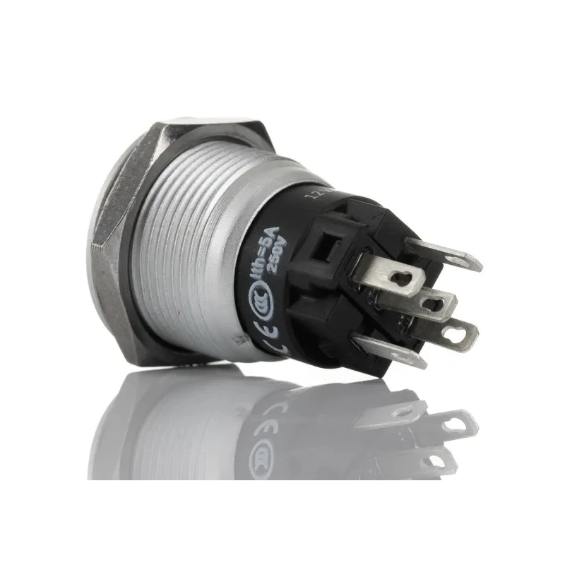 EAO Illuminated Momentary Push Button Switch Panel Mount 19 mm Cutout SPDT Red LED IP65 IP67 240V 82-5551.1113