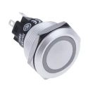 EAO 82 Series Illuminated Momentary Push Button Switch, Panel Mount, 22.3 mm Cutout, SPDT, Green LED, IP65 82-6551.1134
