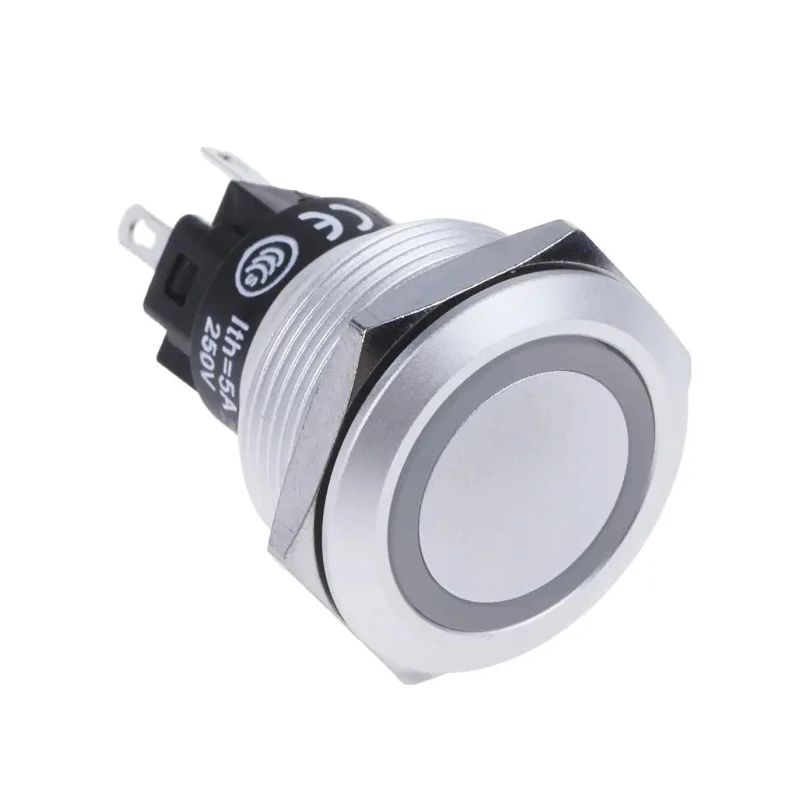 EAO 82 Series Illuminated Momentary Push Button Switch, Panel Mount, 22.3 mm Cutout, SPDT, Green LED, IP65 82-6551.1134