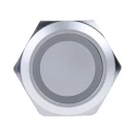 EAO 82 Series Illuminated Momentary Push Button Switch, Panel Mount, 22.3 mm Cutout, SPDT, Green LED, IP65 82-6551.1134