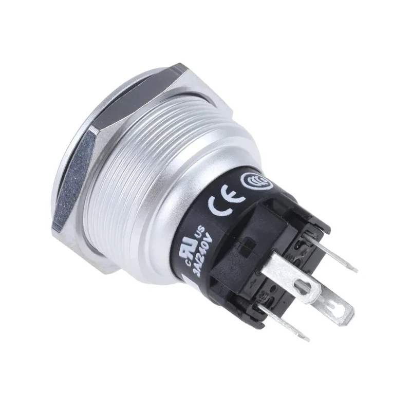 EAO 82 Series Illuminated Momentary Push Button Switch, Panel Mount, 22.3 mm Cutout, SPDT, Green LED, IP65 82-6551.1134