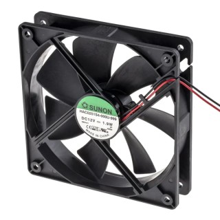 Sunon HAC Series Axial Fan 12V DC, 1.9 W, 93 m³/h Air Flow, Sleeve Bearing, 120mm x 120mm x 25mm HAC0251S4-000U-999