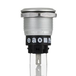 EAO Illuminated Momentary Push Button Switch Panel, 19 mm Cutout, SPDT, Red LED, IP65/IP67, 240 V DC/24 V AC 82-5551.1114