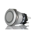 EAO Illuminated Momentary Push Button Switch Panel, 19 mm Cutout, SPDT, Red LED, IP65/IP67, 240 V DC/24 V AC 82-5551.1114
