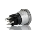 EAO Illuminated Momentary Push Button Switch Panel, 19 mm Cutout, SPDT, Red LED, IP65/IP67, 240 V DC/24 V AC 82-5551.1114