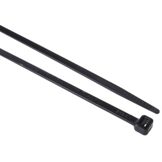 RS PRO Non-Releasable Cable Tie Black Polyamide 66 368 mm Length x 4.8 mm Width 222N Tensile Strength 811-1662