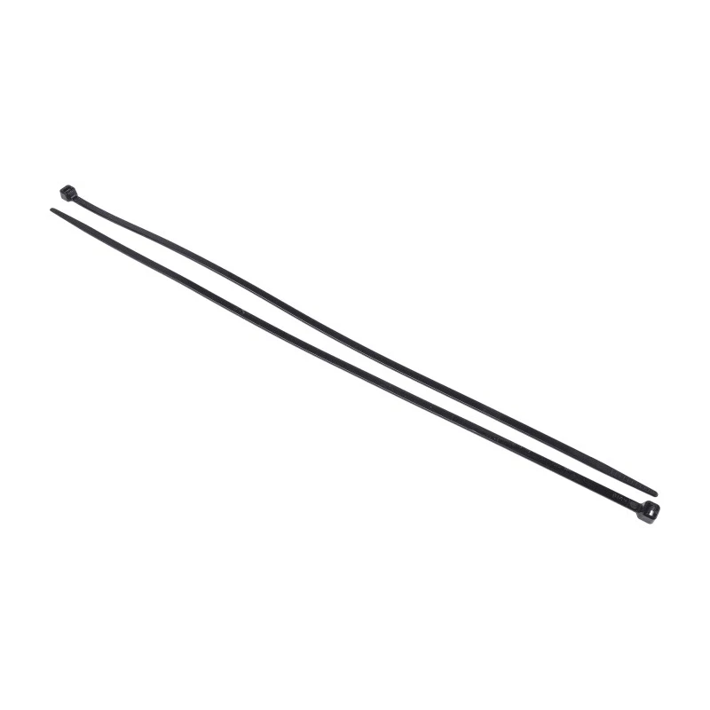 RS PRO Non-Releasable Cable Tie Black Polyamide 66 368 mm Length x 4.8 mm Width 222N Tensile Strength 811-1662