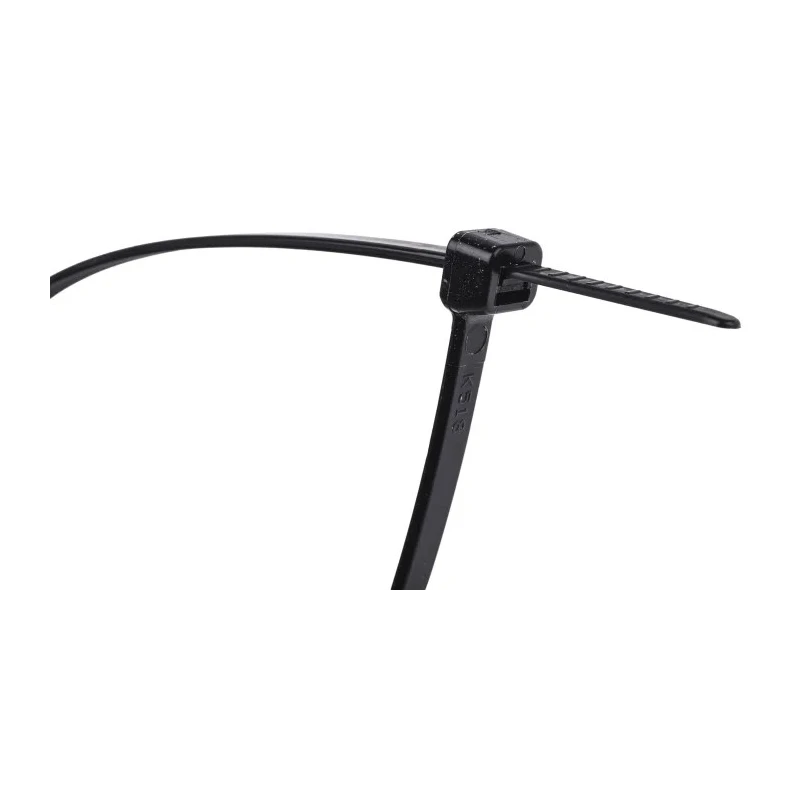 RS PRO Non-Releasable Cable Tie Black Polyamide 66 368 mm Length x 4.8 mm Width 222N Tensile Strength 811-1662