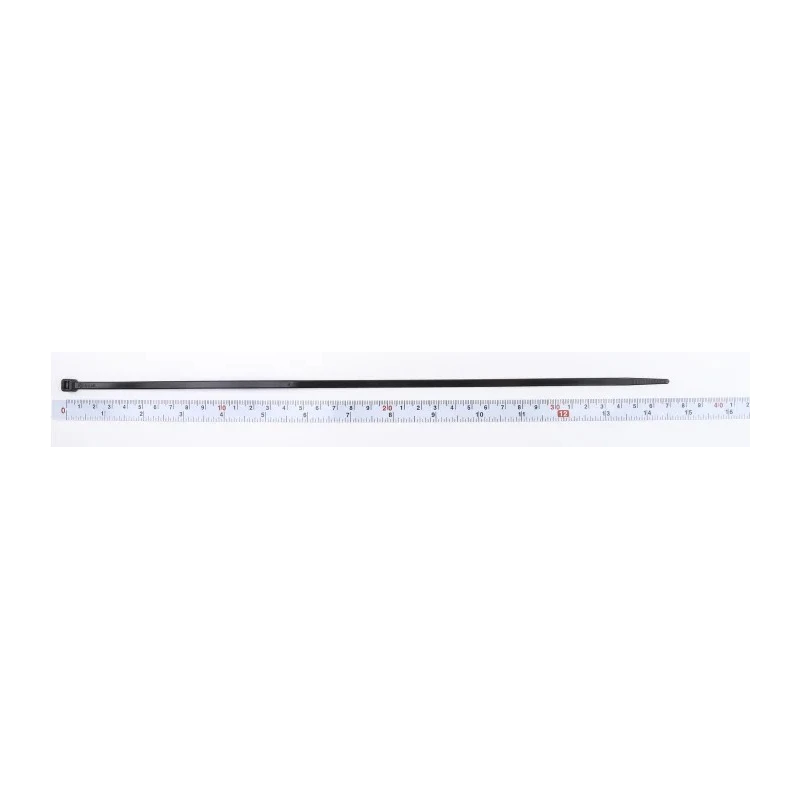 RS PRO Non-Releasable Cable Tie Black Polyamide 66 368 mm Length x 4.8 mm Width 222N Tensile Strength 811-1662