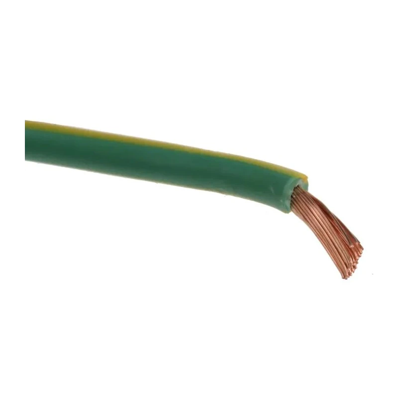 RS PRO Green, Yellow 2.5 mm² 13 AWG Flexible BK Series Hook Up Wire, 50/0.25 mm Core Strands, 25 m Length 811-4450