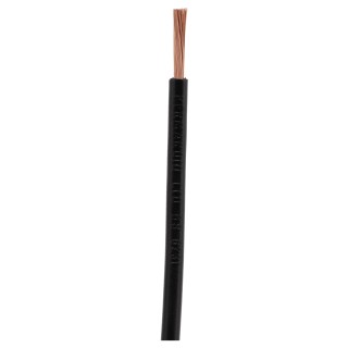RS PRO Black 2.5 mm² Hook Up Wire, 13 AWG, 50/0.25 mm Core Strands, 25 m Length, Polyvinyl Chloride Insulation 811-4447