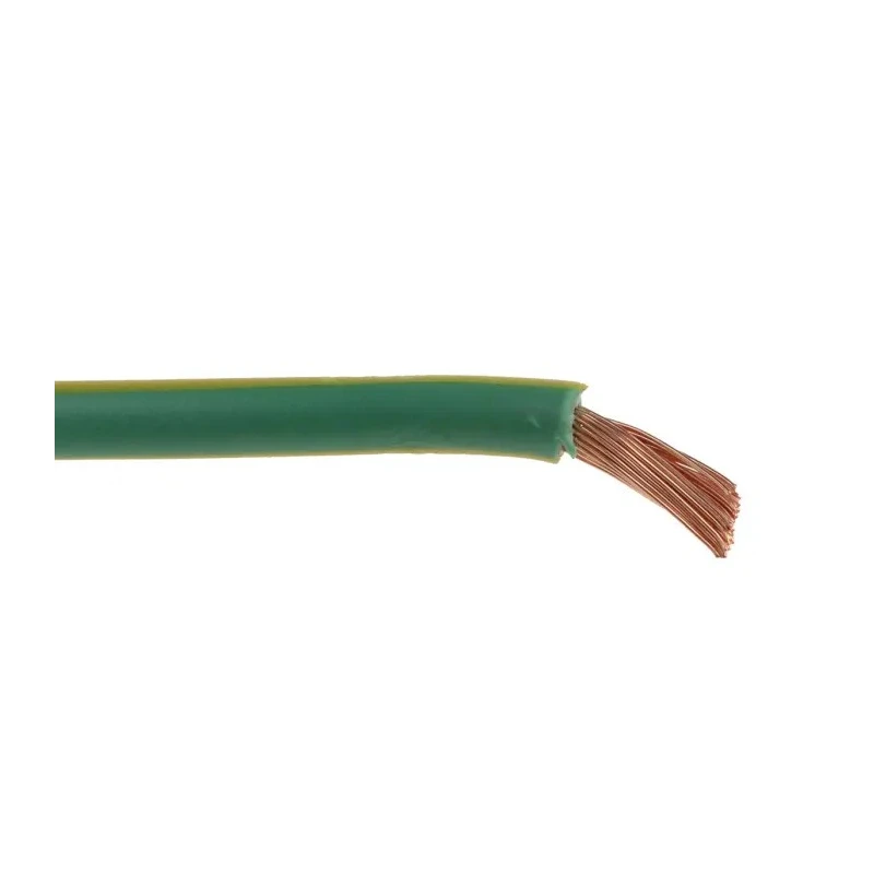 RS PRO Green, Yellow 2.5 mm² 13 AWG Flexible BK Series Hook Up Wire, 50/0.25 mm Core Strands, 25 m Length 811-4450