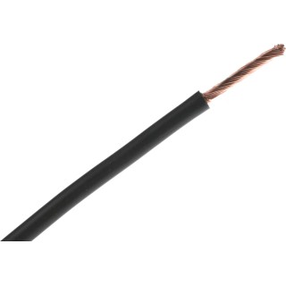 RS PRO Black 4 mm² Hook Up Wire, 11 AWG, 56/0.3 mm Core Strands, 25 m Length, Polyvinyl Chloride Insulation 811-4466