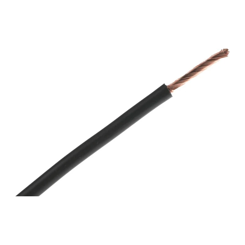 RS PRO Black 4 mm² Hook Up Wire, 11 AWG, 56/0.3 mm Core Strands, 25 m Length, Polyvinyl Chloride Insulation 811-4466