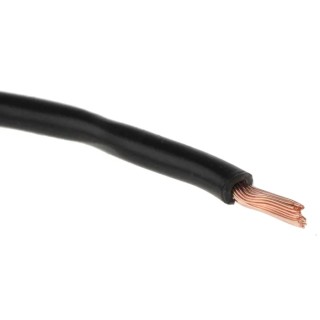 RS PRO Black 1.5 mm² Hook Up Wire, 15 AWG, 30x0.25 mm Core Strands, 25 m Length, Polyvinyl Chloride Jacket, 1000 V 811-4429