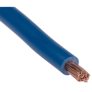 RS PRO Blue 4 mm² 11 AWG Flexible BK Series Hook Up Wire, 56x0.3 mm Strands, 25 m, PVC Insulated 811-4469