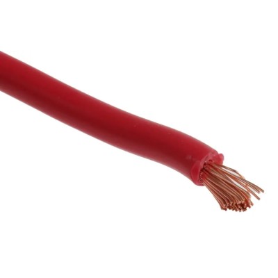 RS PRO Red 4 mm² Flexible BK Series Hook Up Wire 11 AWG 56/0.3 mm Core Strands 25 m Polyvinyl Chloride 811-4472
