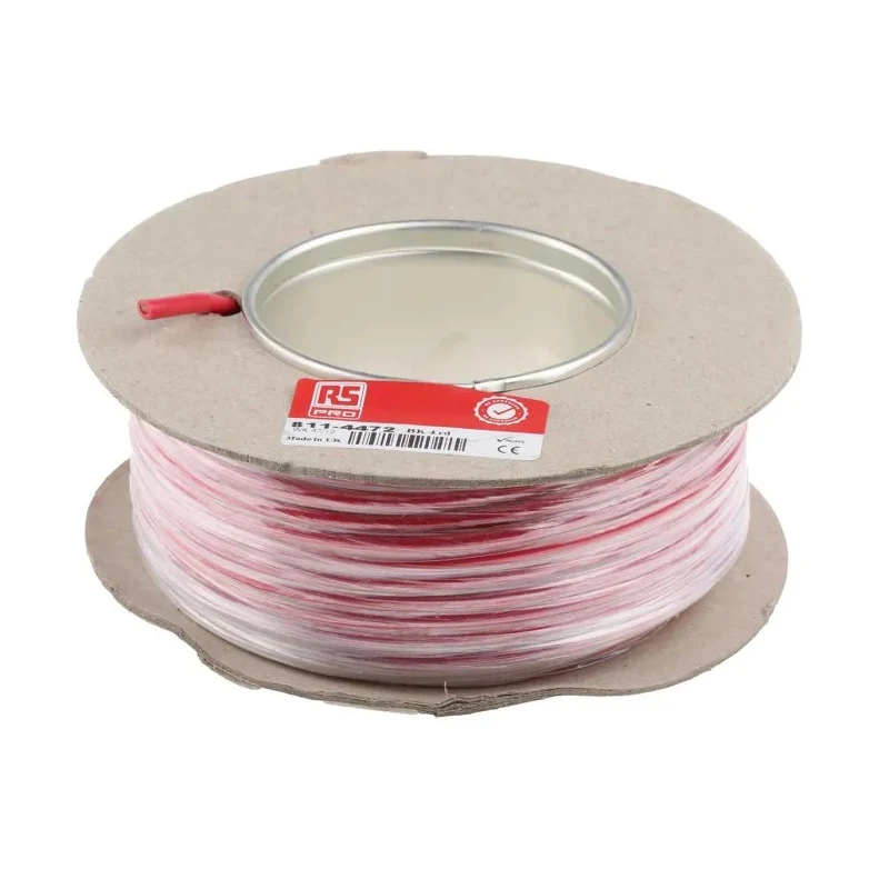 RS PRO Red 4 mm² Flexible BK Series Hook Up Wire 11 AWG 56/0.3 mm Core Strands 25 m Polyvinyl Chloride 811-4472