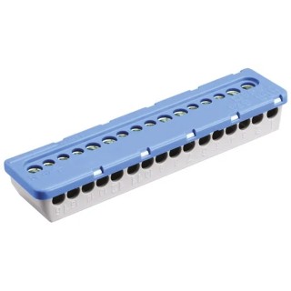 Entrelec MISTRAL65 Series Non-Fused Terminal Block 16-Way 100A Screw Termination Clip Mount MISTRAL65