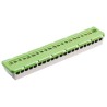 Entrelec Non-Fused Terminal Block 21-Way, 100A Current, 16 mm² and 6 mm² Wire Size, Thermoplastic Material, MISTRAL65 Series