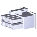 TE Connectivity VAL-U-LOK Female Connector Housing 4.2 mm Pitch 8 Way 2 Row Straight 1969614-8