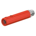 Staubli Red Female Banana Socket, 4 mm Connector, Screw Termination, 30 V, 60V DC, 32A, Nickel Plating 23.1034-22