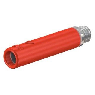 Staubli Red Female Banana Socket, 4 mm Connector, Screw Termination, 30 V, 60V DC, 32A, Nickel Plating 23.1034-22