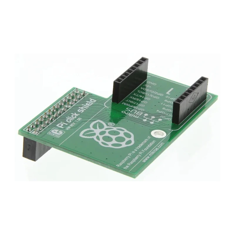 MikroElektronika Pi Click Shield with 2 mikroBUS Sockets Raspberry Pi HAT MIKROE-1513