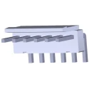 TE Connectivity Economy Power Series Right Angle Through Hole PCB Header, 3 Contacts, 3.96 mm Pitch, 1 Row, Shrouded 647676-3