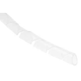 RS PRO Spiral Cable Wrap Natural Polyethylene 30.5 m Length 15 mm Maximum Bundle Diameter 811-7645
