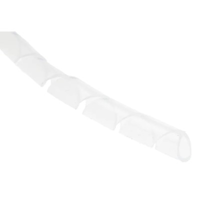 RS PRO Spiral Cable Wrap Natural Polyethylene 30.5 m Length 15 mm Maximum Bundle Diameter 811-7645