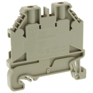Wieland WT 2.5 Series Feed Through Terminal Block 1-Level, Screw Termination, 2.5mm², 24A, Grey, ATEX Certified 58.503.0055.0