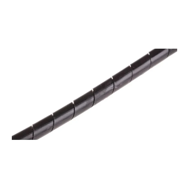 RS PRO Spiral Cable Wrap Black Polyethylene 3 mm Diameter, 10 mm Max Bundle Diameter Model 811-7654