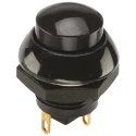 Otto P9 Series Push Button Switch Momentary Panel 0.5 x 0.5 in Cutout SPDT Black LED IP68S 28V dc 115V ac P9-613122W