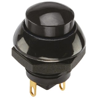 Otto P9 Series Push Button Switch Momentary Panel 0.5 x 0.5 in Cutout SPDT Black LED IP68S 28V dc 115V ac P9-613122W