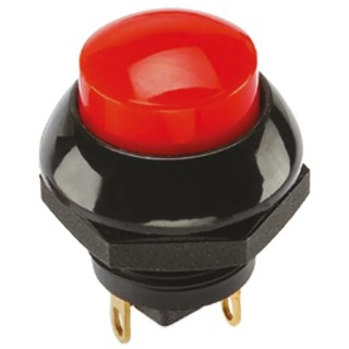 Otto P9 Series Push Button Switch Momentary Panel Mount SPDT Red LED IP68S 28V dc 115V ac P9-613121W
