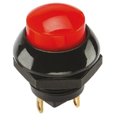 Otto P9 Series Push Button Switch Momentary Panel Mount SPDT Red LED IP68S 28V dc 115V ac P9-613121W