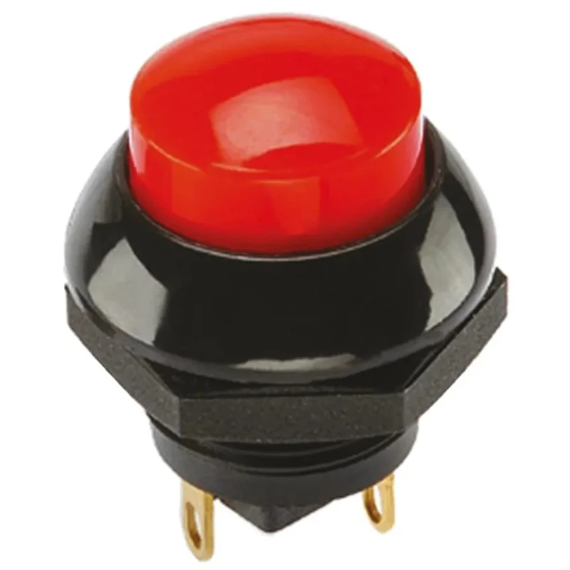 Otto P9 Series Push Button Switch Momentary Panel Mount SPDT Red LED IP68S 28V dc 115V ac P9-613121W
