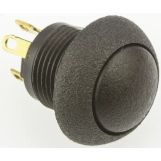 Otto P9 Series Momentary Panel Push Button Switch Black Body SPDT 0.5x0.5 in Cutout IP64 P9-513122