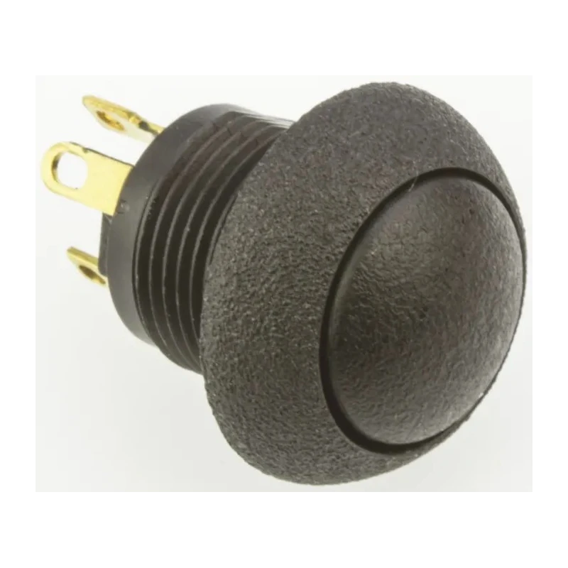 Otto P9 Series Momentary Panel Push Button Switch Black Body SPDT 0.5x0.5 in Cutout IP64 P9-513122