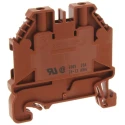 Wieland WT 2.5 Series Feed Through Terminal Block, Brown, 2.5mm², 1-Level, Screw Termination, 1kV, 24A, ATEX 58.503.0055.4
